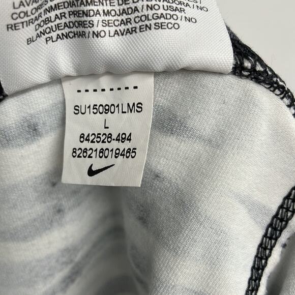 NIKE Dri Fit Black White Criss Cross Tights Leggings Large - Picture 7 of 7